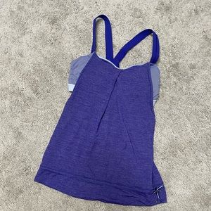 Purple Lululemon 2 in 1 bra/top w/drawstring